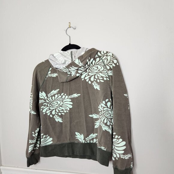 PATAGONIA Green Floral Hoodie Sweatshirt - Picture 4 of 5